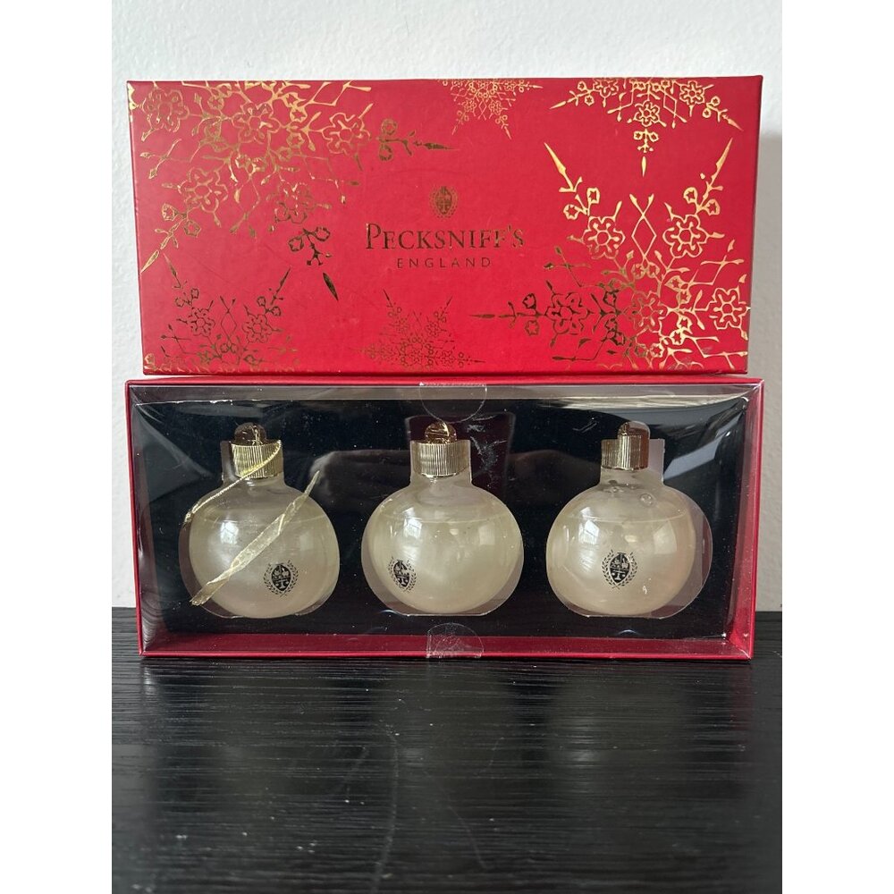 Pecksniffs England Festive Spice Scented Bath & Shower Gel Bauble Collection NIB